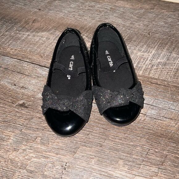 Carter black shoes toddler girls size 6 - Picture 2 of 5